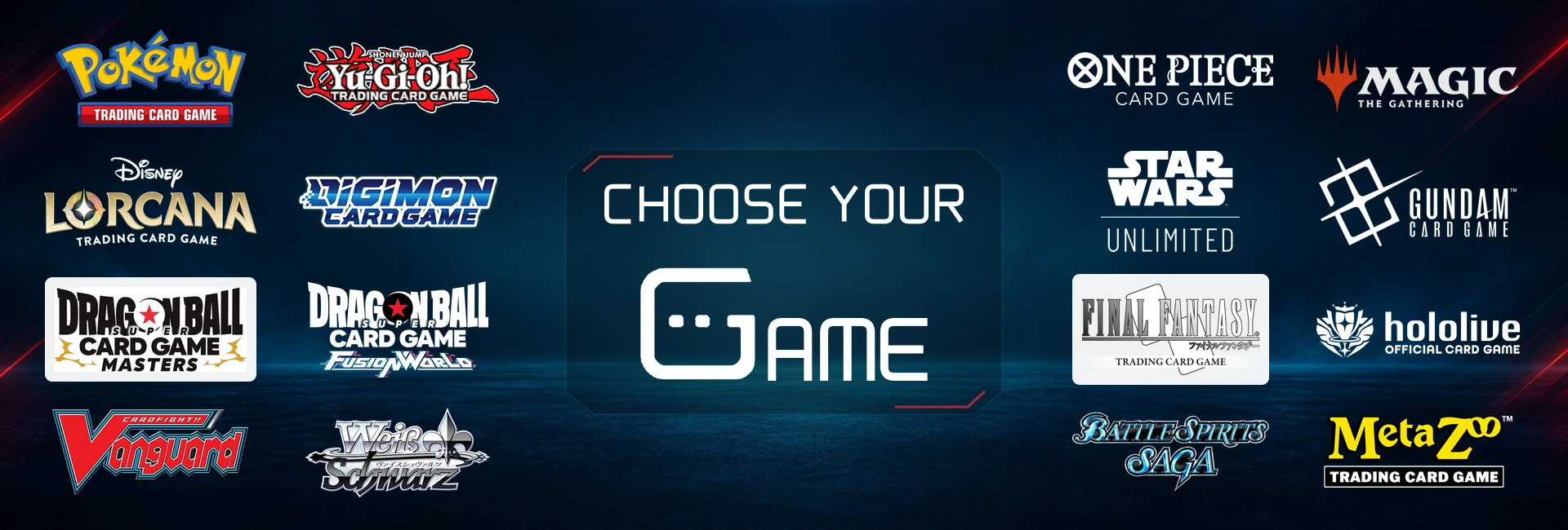 Choose Your Game – wähle dein Sammelkartenspiel