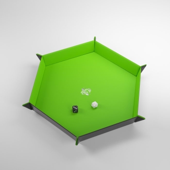 Gamegenic-Magnetic-Dice-Tray-Hexagonal-Black-Green