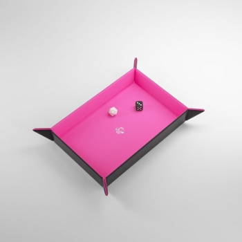 Gamegenic-Magnetic-Dice-Tray-Rectangular-Black-Pink