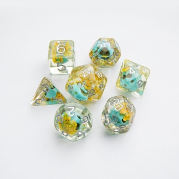 Gamegenic - Embraced Series - Green Skull - RPG Dice Set (7pcs)
