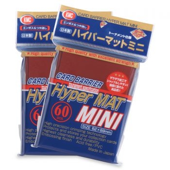 KMC-Standard-Sleeves-hyper-mat-mini-red-Kartenhuellen-62x89mm