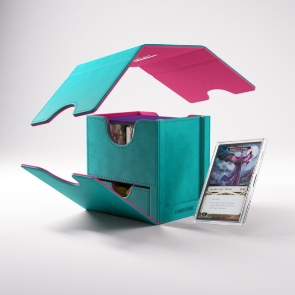 Gamegenic Sidekick Pro 100+ XL Deck Box (Teal/Pink)