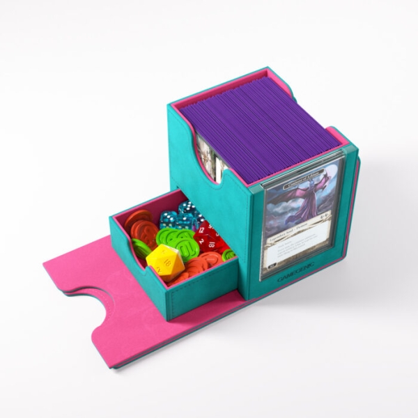 Gamegenic Sidekick Pro 100+ XL Deck Box (Teal/Pink)