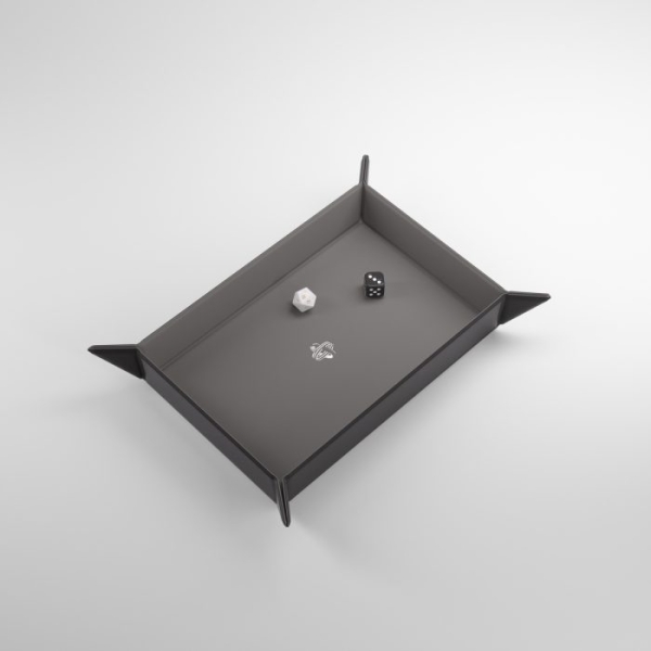 Gamegenic-Magnetic-Dice-Tray-Rectangular-Black-Gray