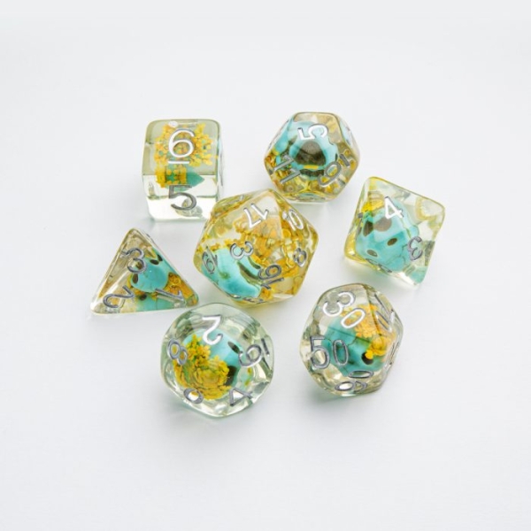 Gamegenic - Embraced Series - Green Skull - RPG Dice Set (7pcs)