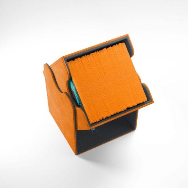 Gamegenic-Squire-100-convertible-deck-box-Orange-open